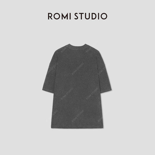 ROMISTUDIO黑色圆领磨毛短袖T恤RWCSS41733 商品图1