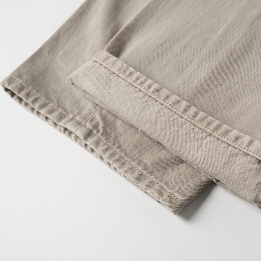 “工装美学”100斜纹牛仔棉宽松弧形腰带牛仔裤431NS042 商品图4