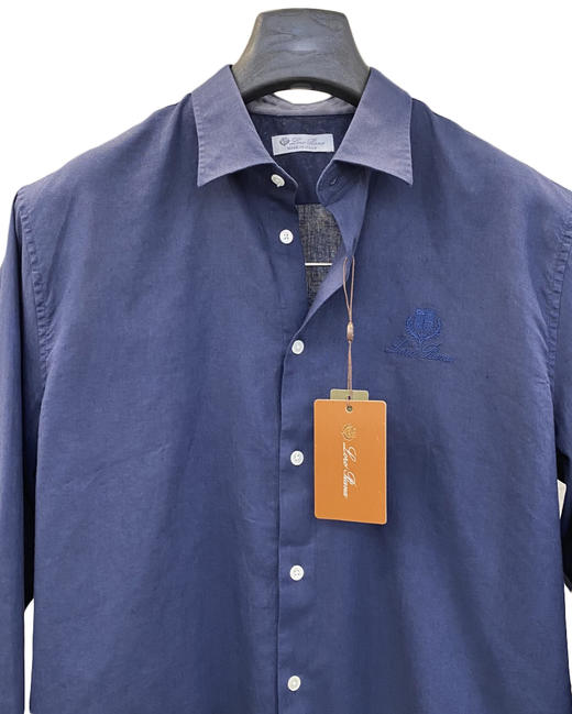 男款刺绣亚麻长袖衬衫la015 商品图2