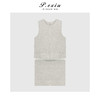 04-3潘依绣丁丁宠粉100%亚麻设计感假两件拼接无袖连衣裙 W-63271 商品缩略图0