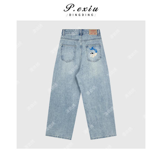 04-3潘依绣丁丁宠粉时尚休闲印花美人鱼牛仔裤Q89281 商品图1