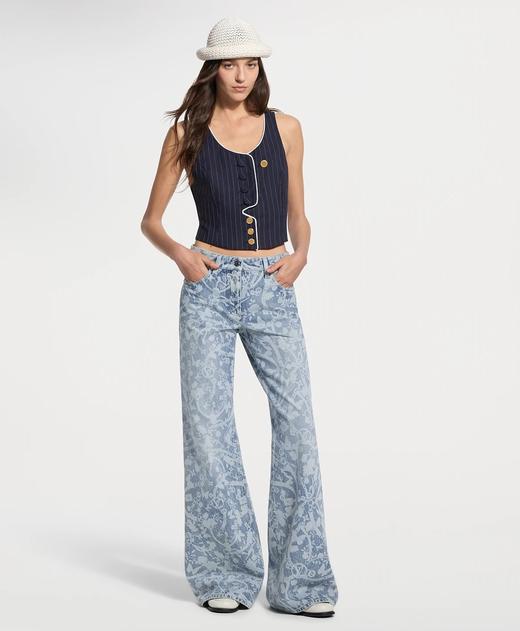 女款印花牛仔长裤la 商品图3