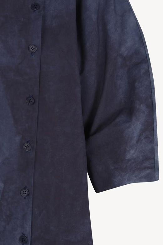 Cortana 26SS 深蓝冷染有机棉ISLA斜襟连衣裙 商品图2