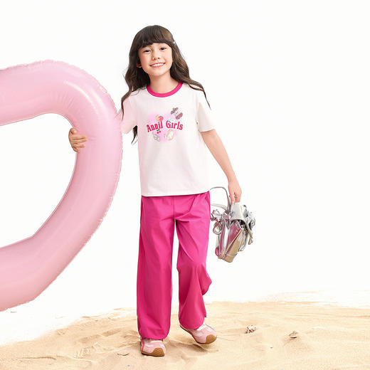 【实体店同款】女童全腰梭织裤夏季新款安奈儿童装AG626244 商品图3