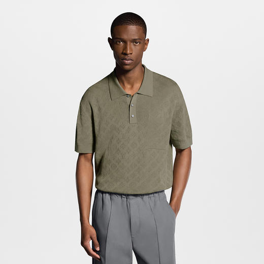 男款提花短袖Polo针织衫zh 商品图3