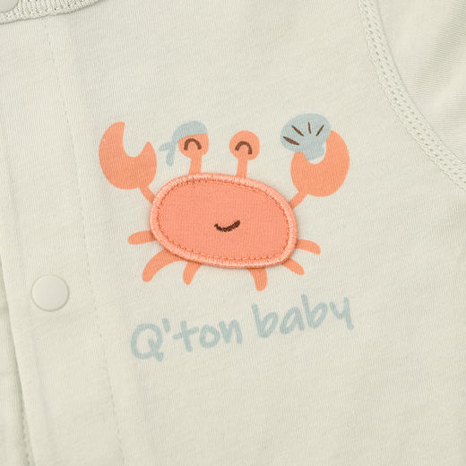 棉果果夏季新品男童卡通纯棉凉感防蚊5A抗菌对开连体衣M211722226210 商品图2