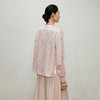 【林栖设计小店】妃子笑|烟粉色金丝蝴蝶提花夏新款衬衫上衣1962071 商品缩略图3