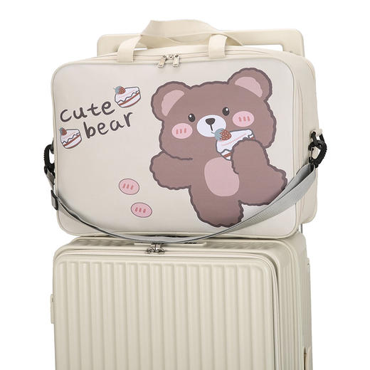 【大容量可套行李箱、干湿分离袋设计】大容量可套宽拉杆行李包旅行包便携衣物收纳包多功能短途拉杆箱包.TA 商品图4