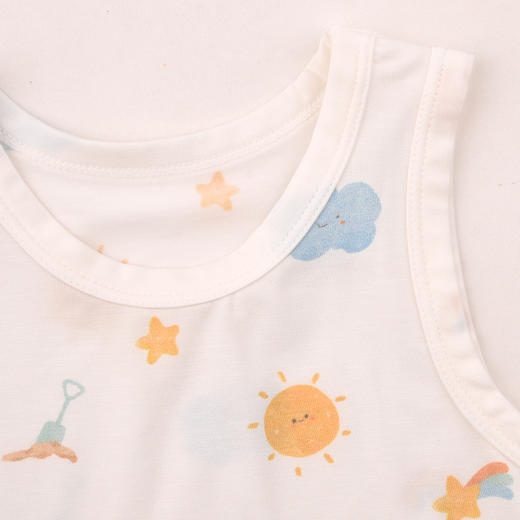 棉果果夏季新品男童女童防蚊5A抗菌莫代尔包边背心M201170426228 商品图1