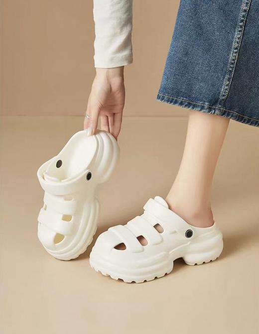 直发 代工厂，星期六去标 女士厚底洞洞凉鞋 商品图7