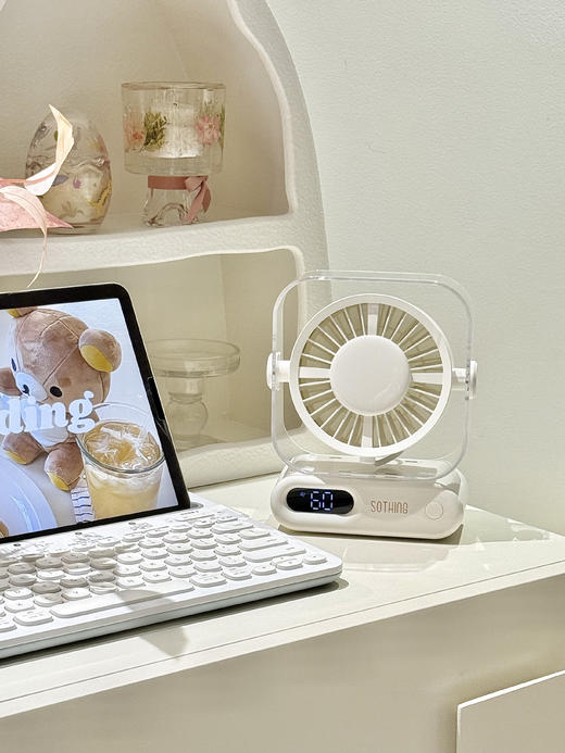 【向物桌面风扇-Air17】🌟桌面净化扇！鼻炎党大风怼脸吹都舒服！！ ✨过滤粉尘，净风不呛鼻 ✨6m/s大风力，燥热秒消散 ✨无孔壁挂🧩 厨房厕所可救急  商品图0