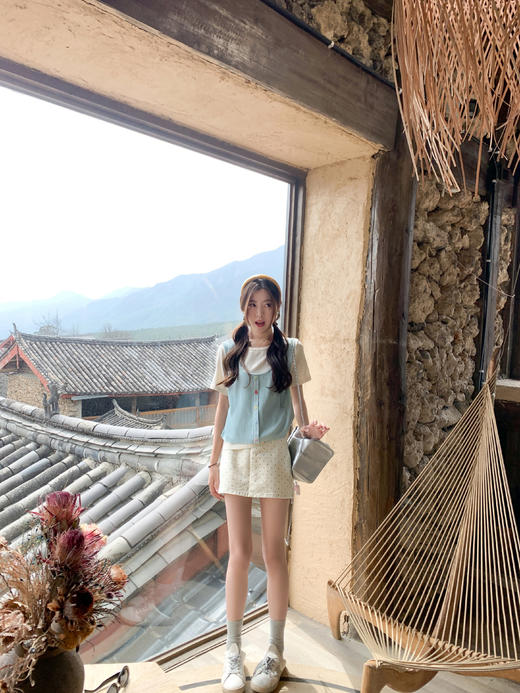 <曾小咸推荐>4.12现货秒杀 ！微信超特价！韩系背心假两件针织短袖 日常149.99 立减70 秒杀79.99！！ 商品图5