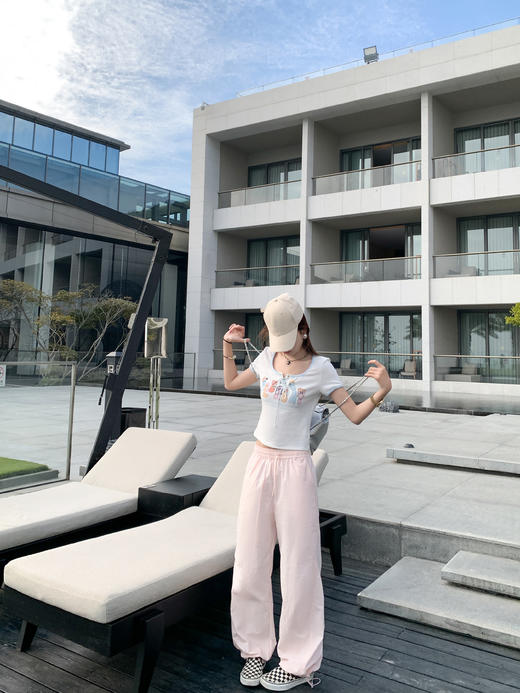 <曾小咸推荐>4.12现货秒杀 ！微信超特价！彩色字母印花系带短袖T恤 日常119.99 立减60 秒杀59.99！！ 商品图8