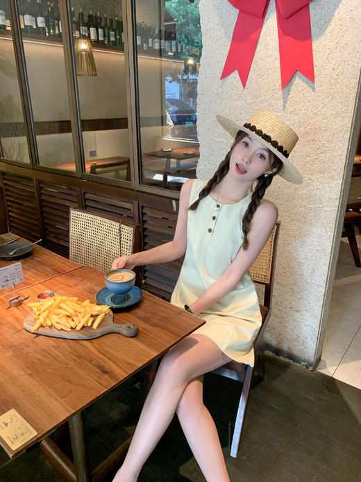 <曾小咸推荐>4.12现货秒杀 ！微信超特价！无袖背心连衣裙 日常169.99 立减80 秒杀89.99！！ 商品图9