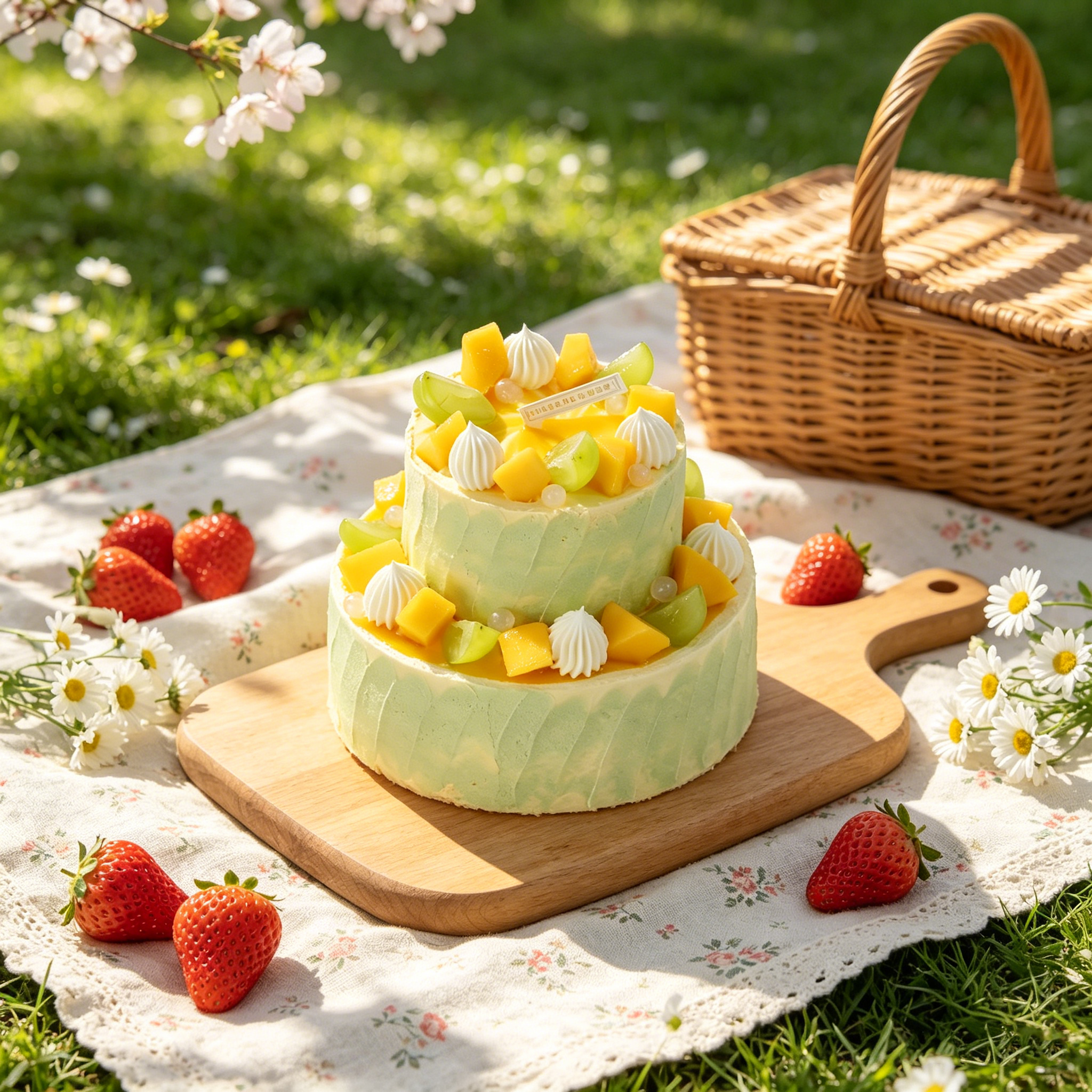 【芒果鲜果乐园】夏日清新芒果蛋糕，把芒果的香甜、椰肉爆珠的Q弹、奶油的绵密，融入松软的蛋糕胚中，口感层层递进，让人吃一口还想吃