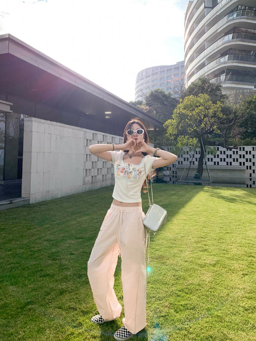 <曾小咸推荐>4.12现货秒杀 ！微信超特价！彩色字母印花系带短袖T恤 日常119.99 立减60 秒杀59.99！！ 商品图6