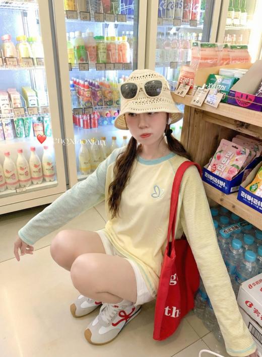 <曾小咸推荐>4.13现货秒杀 ！微信超特价！韩系撞色条纹长袖t恤 日常139.99 立减70 秒杀69.99！！ 商品图8