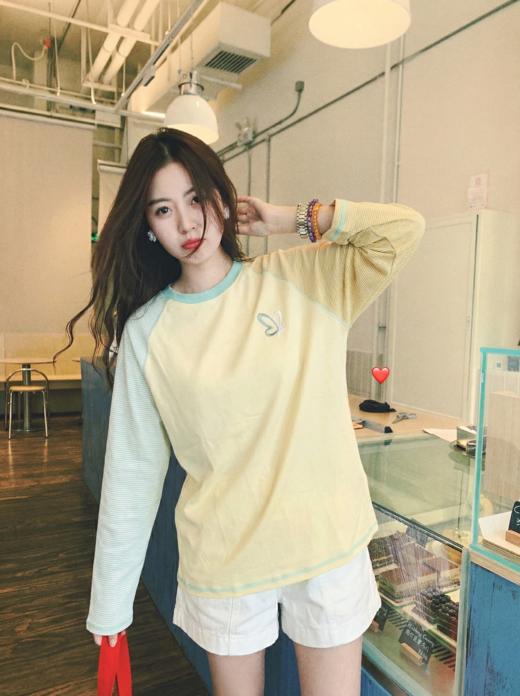 <曾小咸推荐>4.13现货秒杀 ！微信超特价！韩系撞色条纹长袖t恤 日常139.99 立减70 秒杀69.99！！ 商品图5