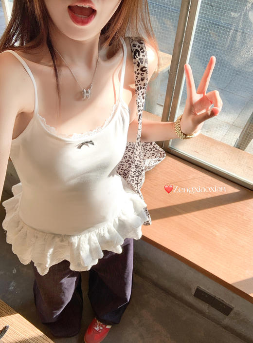 <曾小咸推荐>4.12现货秒杀 ！微信超特价！ 蕾丝花边吊带背心 日常99.99 立减50 秒杀49.99！！ 商品图12