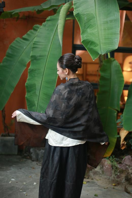 漫物记剪花香云纱披肩 商品图5