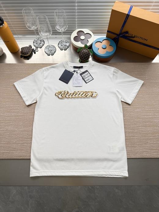 驴家  25ss亮片字母标识刺绣短袖T恤 商品图10