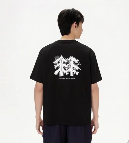 K隆 刺绣+背面印花休闲轻量速干圆领短袖T恤 Z-15933 商品图3