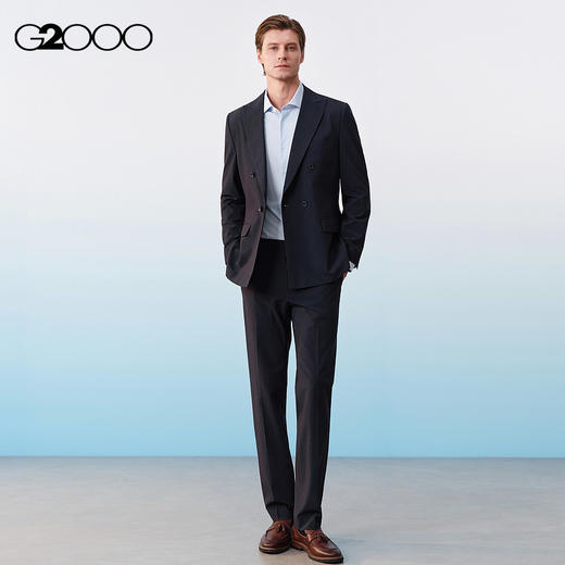 G2000男装SS26商场新款【三防科技/防静电/多面弹】弹性腰头通勤西裤61153055 商品图1