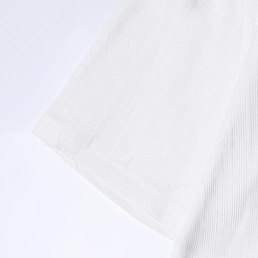 SDSA男装2026新款高贵轻奢慵懒风竖纹半纽扣圆领短袖T恤百搭休闲 商品图2