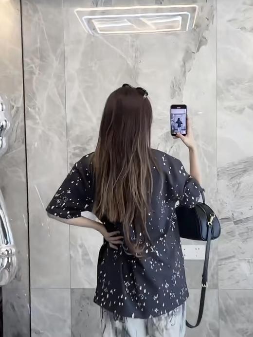 驴家 25ss水滴印花烫钻短袖T恤 商品图6