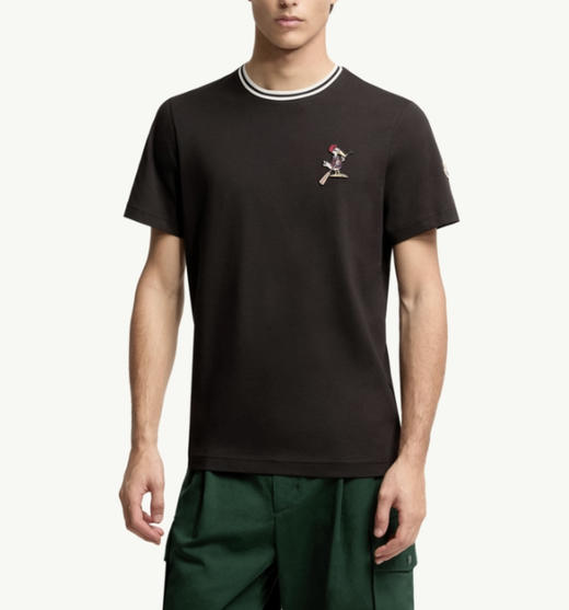 蒙口 26ss小鸟刺绣章仔短袖T恤 商品图6