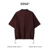 SDSA男装2026新款轻奢复古舒适半按扣翻领短袖衬衫下摆松紧百搭 商品缩略图4