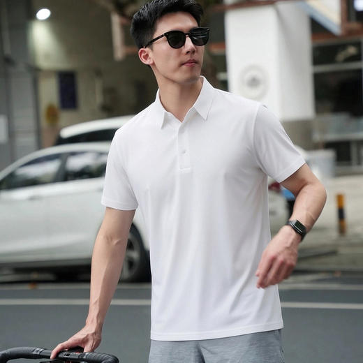 罗蒙 男女同款 无痕冰丝POLO衫 简约舒适 翻领设计 17色可选 商品图2