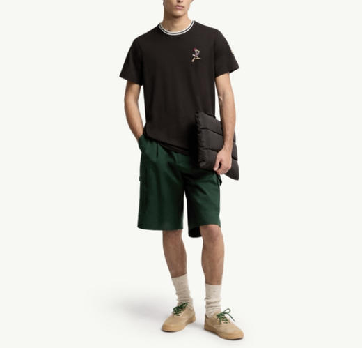 蒙口 26ss小鸟刺绣章仔短袖T恤 商品图5