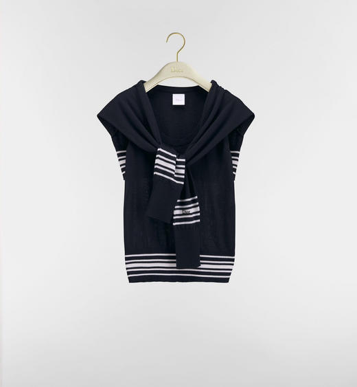 【预售】DR-S 假两件羊绒真丝针织衫 商品图0