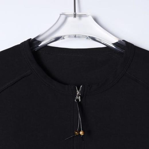 SDSA男装2026新款高贵轻奢抽绳亨利领短袖T恤宽松插肩袖休闲上衣 商品图1