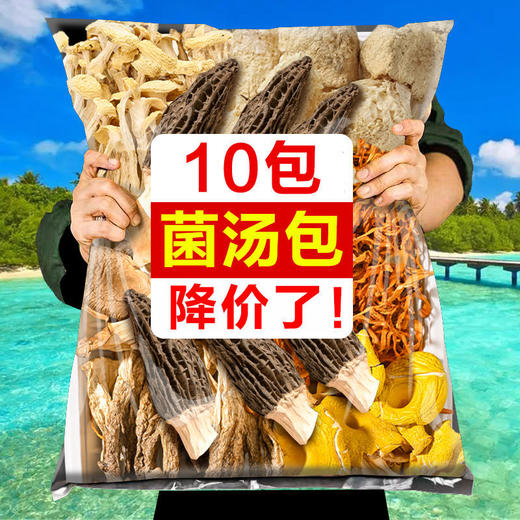 【10包价格更划算！一包多用煲汤火锅、真材实料看得见】云南七彩菌汤包干货煲汤材料新货羊肚菌虫草花茶树菇炖汤.TA 商品图1
