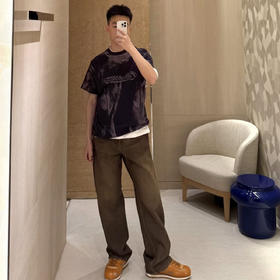 驴家 25ss叠印字母标识印花短袖T恤