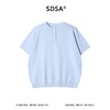 SDSA男装2026新款高贵轻奢提花肌理亨利领短袖针织衫宽松复古上衣 商品缩略图0
