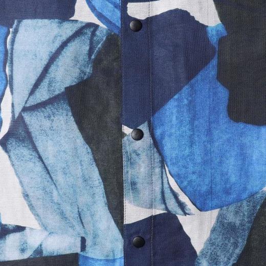 SDSA男装2026新款高贵轻奢抽象艺术印花短袖衬衫日系复古宽松上衣 商品图4