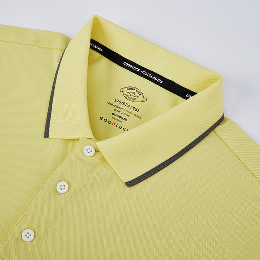 德鲨夏季黄色短袖翻领T恤男青年时尚休闲上衣服男装POLO衫 商品图2