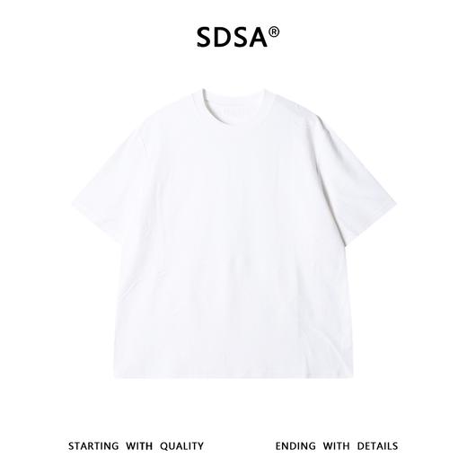 SDSA男装2026新款高贵轻奢简约时尚磨毛纯色圆领短袖T恤休闲百搭 商品图0