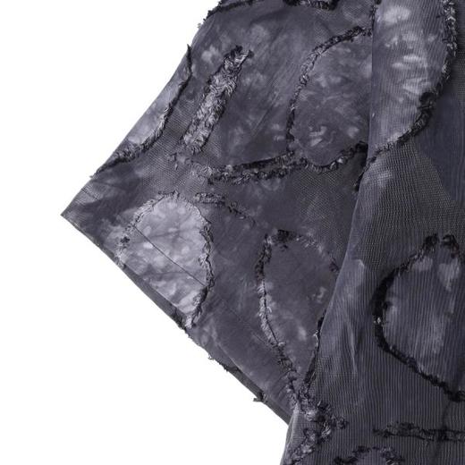 SDSA男装2026新款高贵轻奢潮牌扎染裁剪磨毛短袖衬衫百搭舒适上衣 商品图2