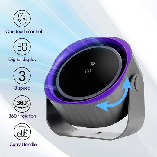 奥戈那 桌面风扇宿舍台面小风扇办公室桌面小风扇长续航轻音壁挂两用电风扇 M12【长续航、可挂可立】 商品图1