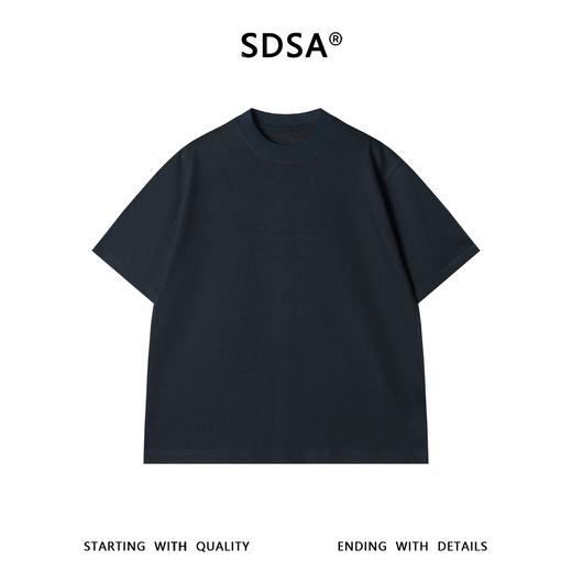 SDSA男装2026新款高贵轻奢百搭款拼接小众设计圆领短袖T恤宽松潮 商品图1