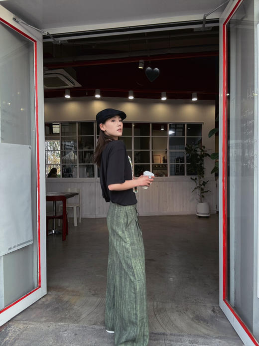 【绿野仙踪】噢蜜ooomeooo麻感大长腿宽腿裤 商品图4