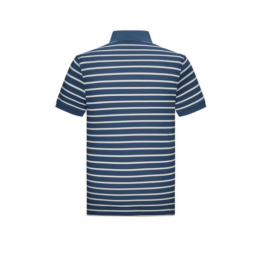 【桑蚕丝】德鲨男装商务短袖POLO衫2026夏新款休闲条纹翻领T恤男 商品图4