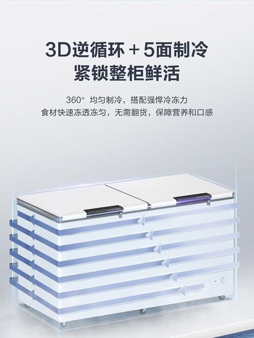 海尔（Haier）冷柜520GHP大容量-40度超低温冷柜卧式顶开门深冷锁鲜大冷冻力减霜科技一级能效冷柜 BC/BD-520GHP 503升 商品图3
