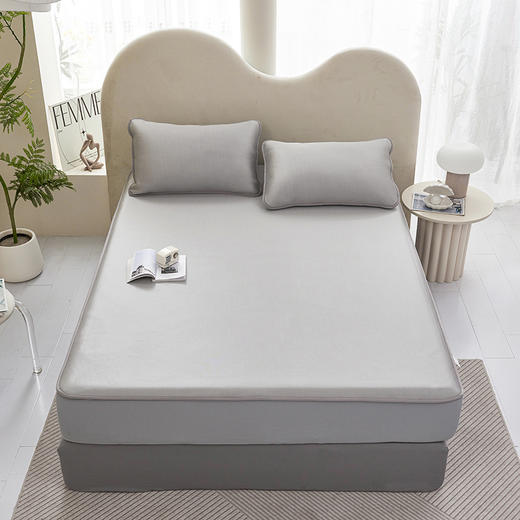 多喜爱 凉感提花围席三件套-锦瑟 【科技凉感面料】 【艺术提花】【加厚三明治复底】【A类标准】【机洗水洗】【360°全包裹设计】凉而不冰久睡不闷热 柔滑亲肤 透气排湿 商品图5