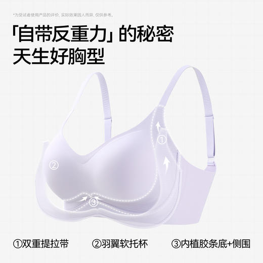 【反重力塑胸提拉、3D聚拢稳固支撑】草本初色内衣女小胸聚拢无痕提拉新款无钢圈防下垂软支撑文胸罩女.TA 商品图1
