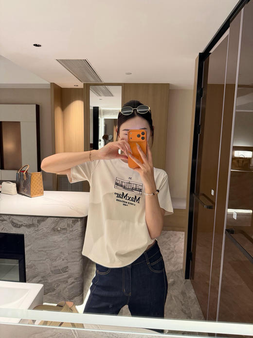 出口内销MAX高端刺绣建筑系高支棉T恤 商品图3